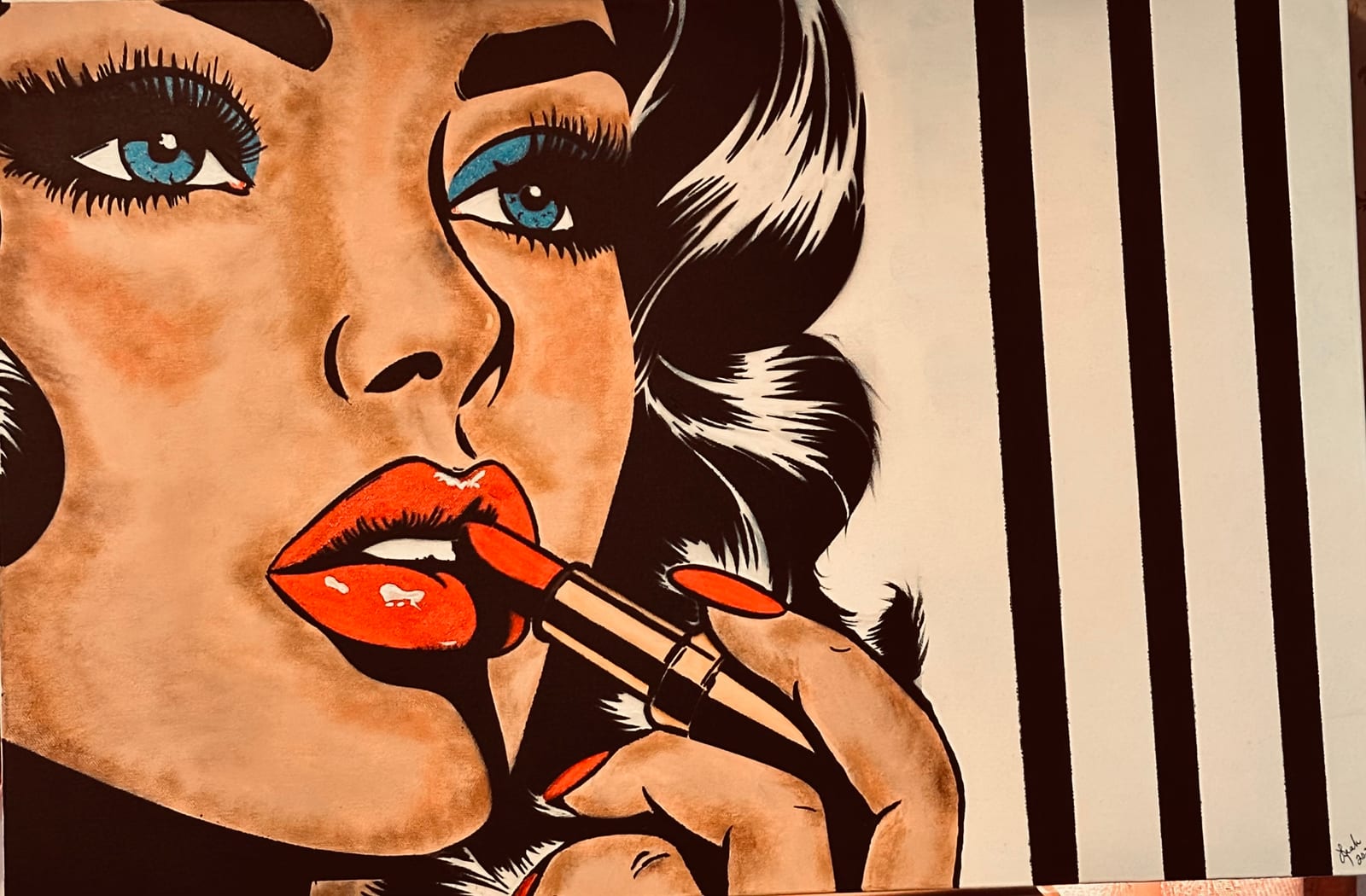 War Paint — Acrylic on canvas, 36 × 24 in.
